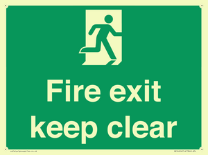 Fire exit keep clear